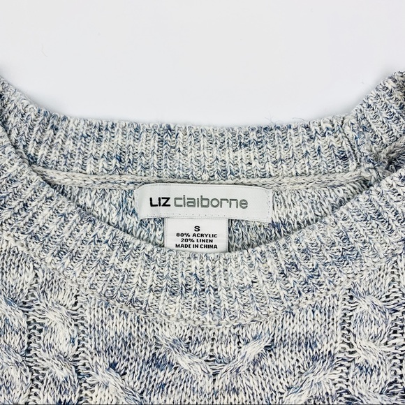 Liz Claiborne Textured Linen Blend Marled Sweater - Picture 5 of 8